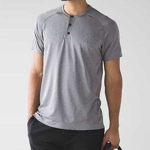 Lulu Lemon Metal Vent Henley Short Sleeve Shirt